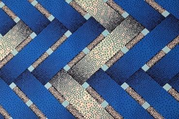 BLUE TILES Afrikanischer Wax Print Stoff